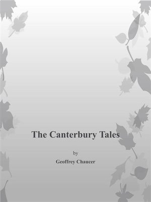 cover image of The Canterbury Tales